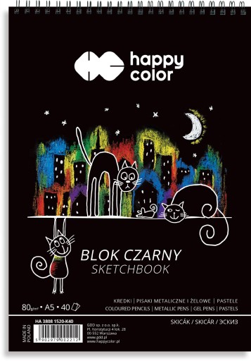 ŠPIRÁLOVÝ SKicár BLOCK BIELY A5 40 LIST 80g/m2 BEZ KYSEL.