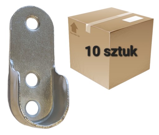 Upevňovacia konzola na oválnu tyč do šatníkovej skrine, šatníkové skrine s chrómovým efektom, 10 ks
