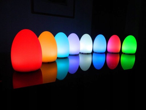 Veľkonočné LED svetielko meniace farbu vajíčka 9 cm