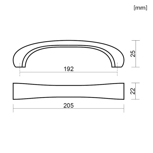 ÚCHYTKA NA NÁBYTOK KUCHYŇA SKRINKA ÚCHYTKA ÚCHYTKA ZÁSUVKY ČIERNA 192MM
