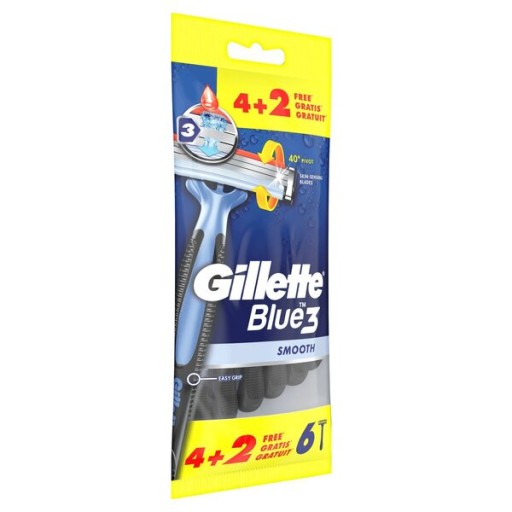 GILLETTE Blue 3 Holiaci strojček hladký 6 ks