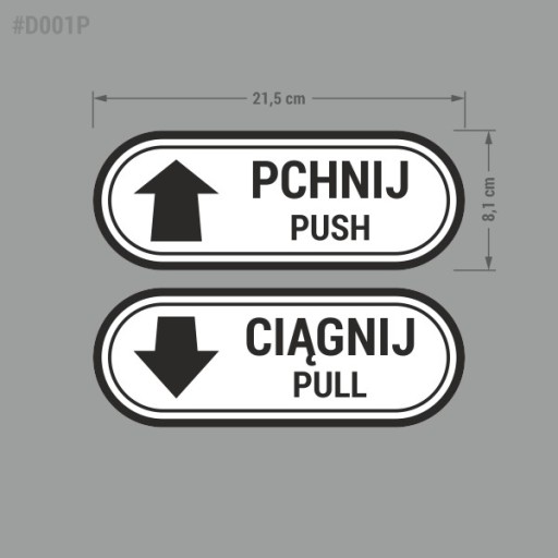 Samolepky Push Pull Push Pull 215x81