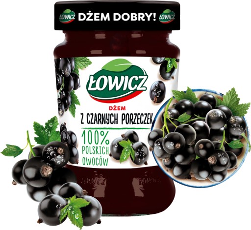 NÍZKOSLADKÝ DŽEM Z ČIERNYCH RÍBEZLÍ 280G ŁOWICZ
