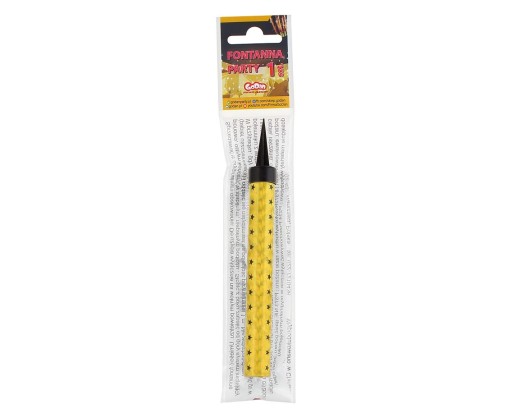 Tortová fontána - zlatá s hviezdičkami, 12 cm