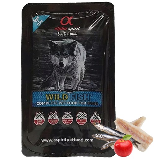 ALPHA SPIRIT Polomäkké suché krmivo pre psov WILD FISH 200g