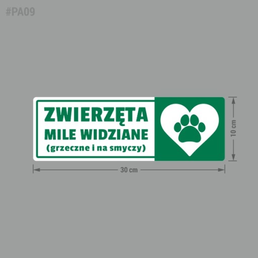 Nálepka - Zvieratá vítané 10x30