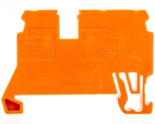3-žilový konektor 2,5mm2 oranžový 870-682