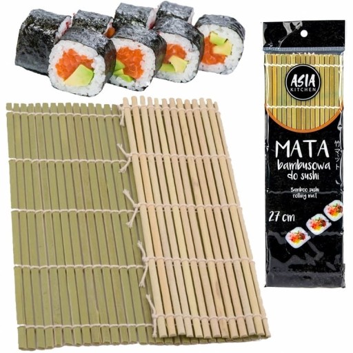 Bambusová podložka na sushi veľká 27 cm x 27 cm vyrobená z bambusu