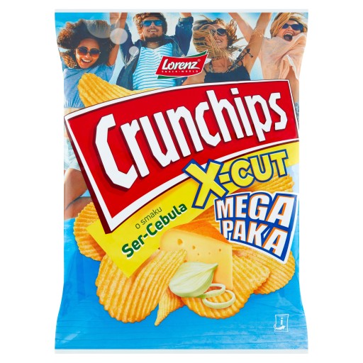 CHIPS CRUNCHIPS 200G X-CUT SYR CIBUĽA