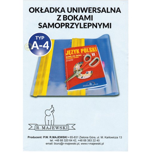 Samolepiaci obal na zošit, kniha A4, Majewsk
