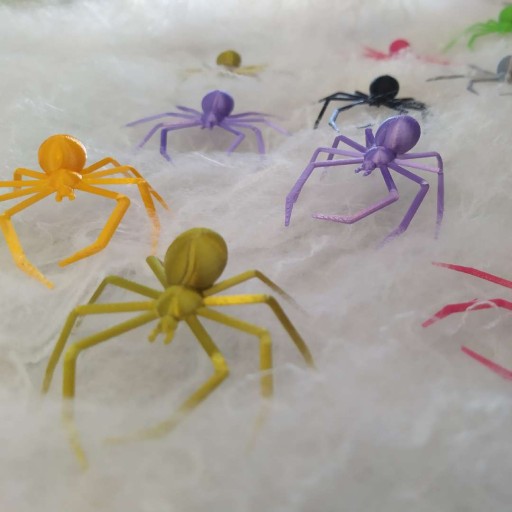 GOLDEN SPIDERS umelá metalíza HALLOWEEN 3 ks