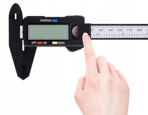 ELEKTRONICKÝ DIGITÁLNY LCD POSUV 0-150 mm UHLÍKOVÝ ČÍTAČ 0,01 S BATÉRIOU