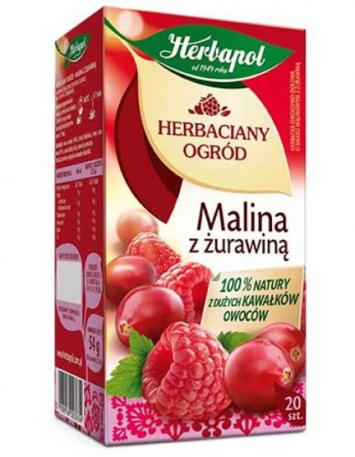 HERBAPOL Malinový brusnicový čaj 20tb