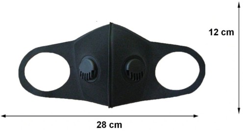 OPÄTOVNE POUŽITEĽNÁ MASKA 3D MASKA s ŠPONGOVÝMI VENTILMI