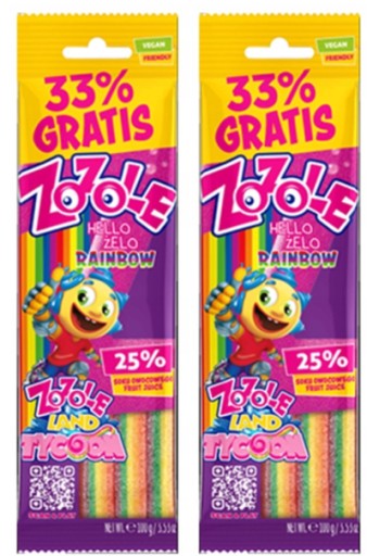 2 X 100G ZOZOLE HELLO RAINBOW GEL 33% ZADARMO RAINBOW JELLIES VEĽKÉ BALENIE