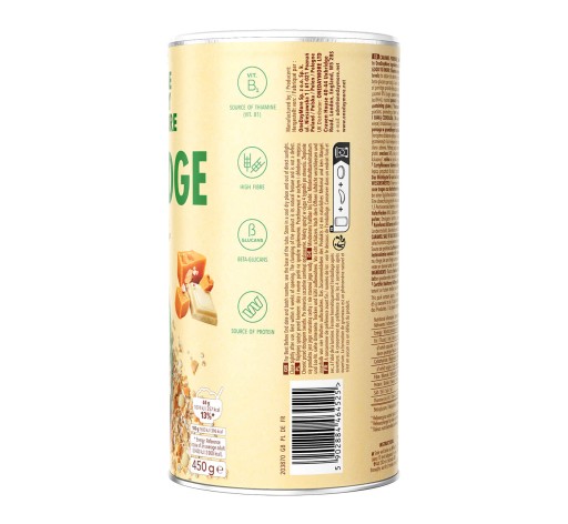 OneDayMore Karamelová ovsená kaša TUBA 450g proteín 12g