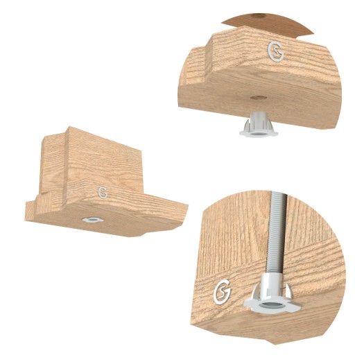 100x Matica s pazúrikom M8 x 15 mm, Kotva do dreva z ocele
