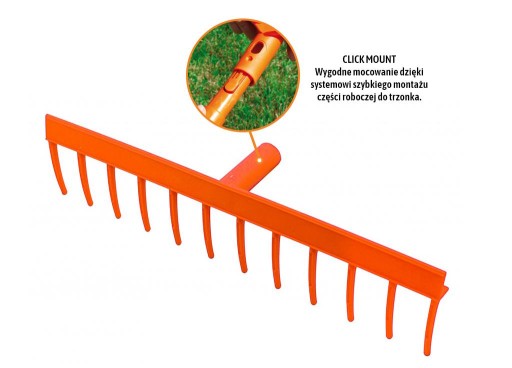 Univerzálne plastové hrable s 12 zubami CLICK TEGER