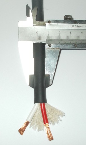 Reproduktorový kábel 2x3,3mm2 2x3,3 okrúhly s bavlnou