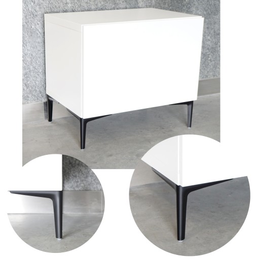 Nábytková noha 12 cm, čap typ V, moderná nábytková noha, čierna, loft