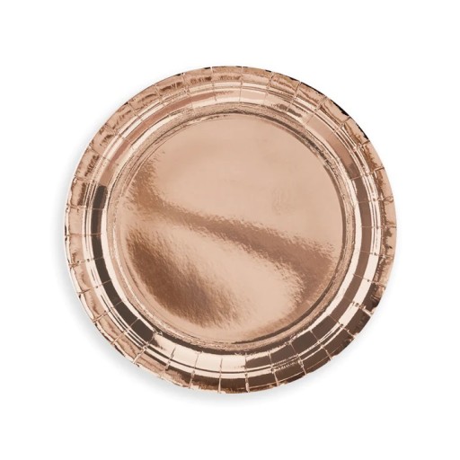 Papierové taniere Rose gold 18 cm 6 ks