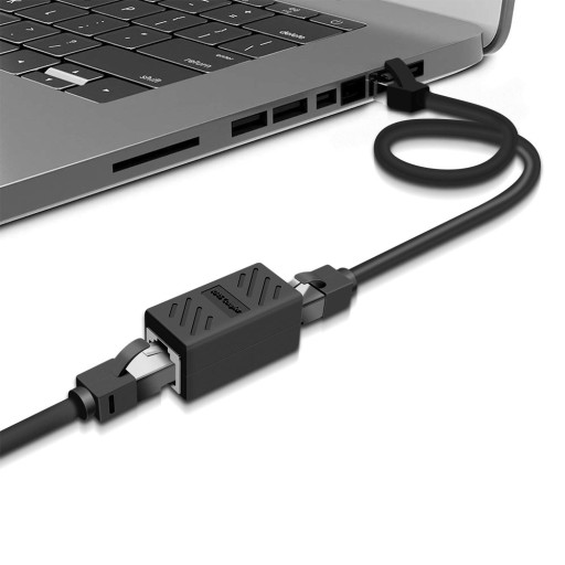 KONEKTOR KONEKTOR SIEŤOVÉHO PREDĹŽOVACIEHO ADAPTÉRA 2X RJ-45 LAN ČIERNA