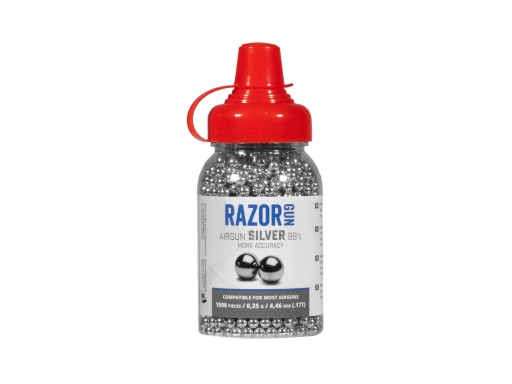 BBs RazorGun Silver 4,46 mm pelety 1500 ks.__FLASK