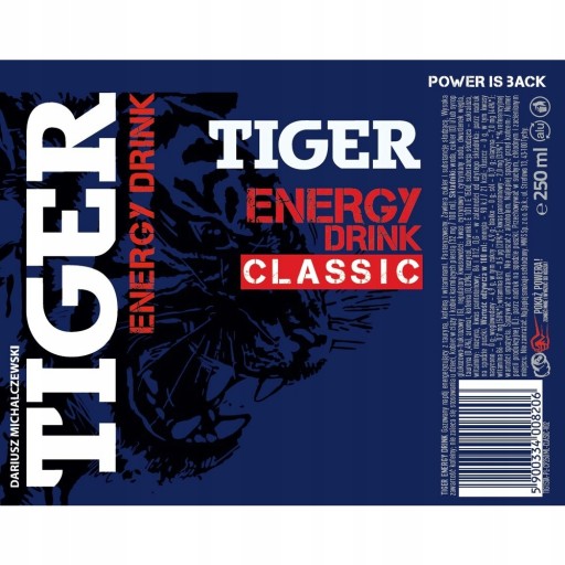 Tiger Energy Drink klasický energetický nápoj 250ml