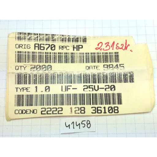 Pevný Al kondenzátor 1,0uF 25V R5 20% 128-SAL x10