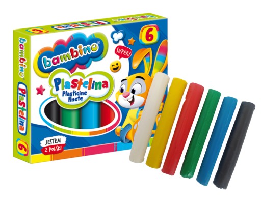 BAMBINO plastelína, 6 farieb