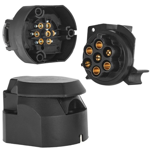ELEKTRICKÁ ZÁSUVKA PRE HÁK NA PRÍVES 12V 7 KOLÍKOV, SEDEM KOLÍKOV