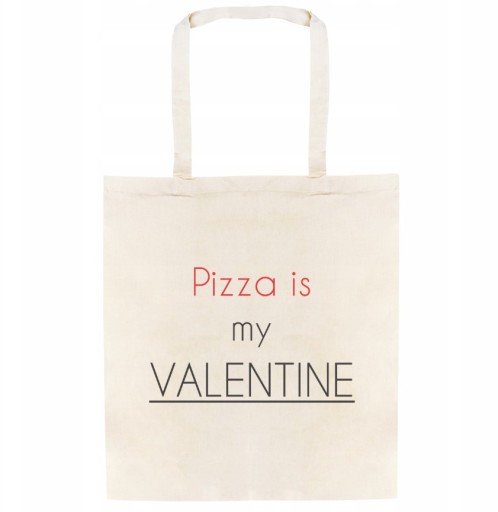 Bavlnená taška 38x42 PIZZA JE MOJ VALENTÍN 145g