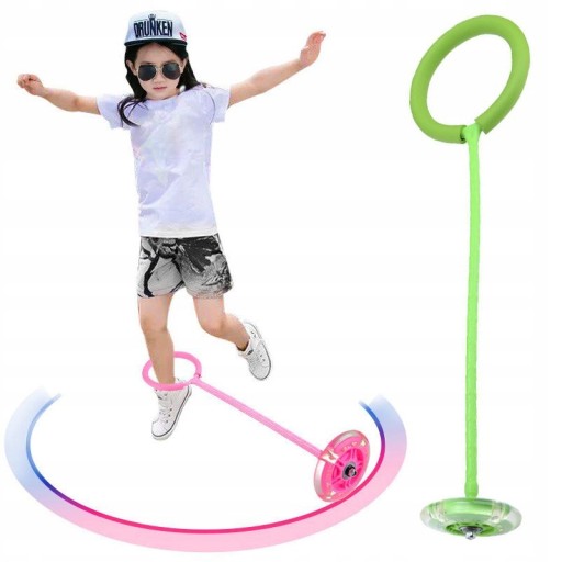 Švihadlo/hula hop na nohu Zelená