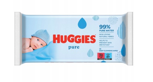 HUGGIES PURE 99% vlhčené obrúsky pre deti 1 x 56 ks AKCIA