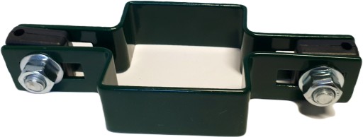 Zelená medzisvorka na stĺpik 60x60, zelený panel, priemer 6 mm