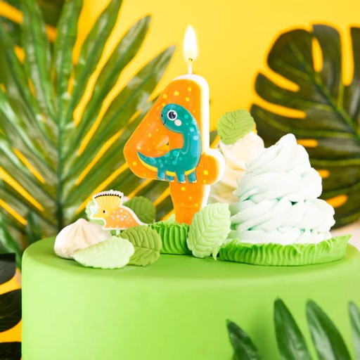 Číslo sviečky 1 - 6 dinosaurus 8 cm 1 ks.