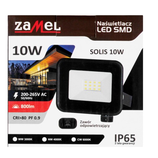 SOLIS LED reflektor 10W 800lm Studená lampa