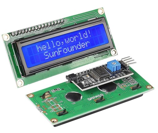 1602 LCD displej s I2C IIC HD44780 prevodníkom