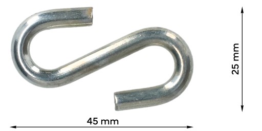 Prídavný článok S 5 mm hákový konektor 25 ks.