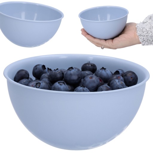 Modrá plastová kuchynská misa na ovocný šalát, 500 ml