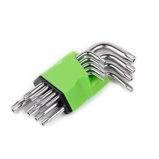 Sada TORX imbusových kľúčov typ L, 9 kusov. T10 15 20 25 27 30 40 45 50