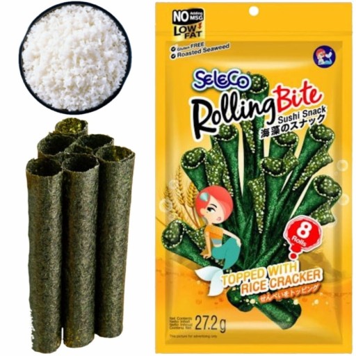 Chrumkavé čipsy Nori z rias s ryžovou rolkou 27 SELECO