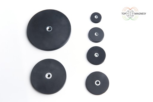 Magnetický držiak v gume 34x7 vnútorný závit M4 1 kus