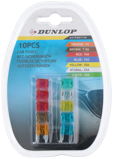 Poistky do auta Dunlop 10 ks