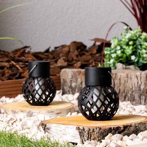 LED solárna lampa guľová lampa 7cm IGNIS záhradná lampa IP44 1800K