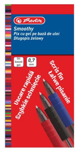 Hladké 0,7 modré gélové pero Herlitz