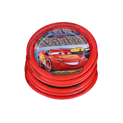8 ks Cars 3 Cars papierové taniere Zygzag, 23 cm
