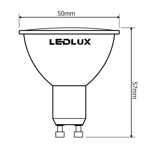 LED žiarovka GU10 2,5W = 25W SMD 6000K studená Premium LEDLUX nebliká