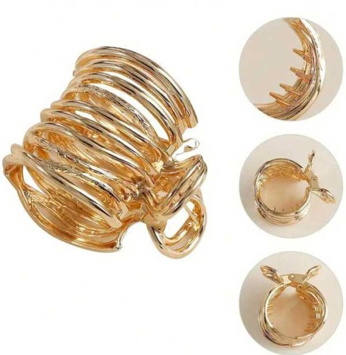 CAP HAIR CLIP Držiak na gumičku do chvosta 3 ks ZLATÝ STRIEBORNÝ GRAFIT