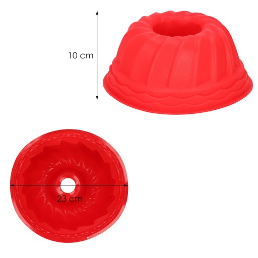 SILIKÓNOVÁ VEĽKÁ FORMA NA PEČENIE TORTY S KOMÍNOM 23cm